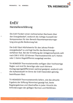 Die EnEV fordert einen rechnerischen Nachweis über