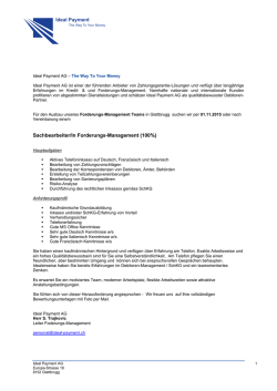 Ideal Payment Sachbearbeiter/In Forderungs