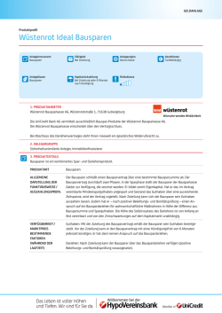 W&uuml;stenrot Ideal Bausparen