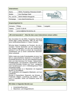 IDEAL Fensterbau Weinstock GmbH