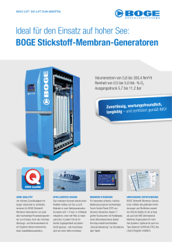 Ideal f&uuml;r den Einsatz auf hoher See: BOGE Stickstoff