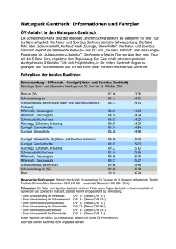 Infos und Fahrplan