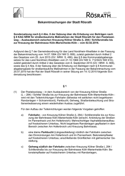 Download: Sondersatzung &uuml;ber die Erhebung von