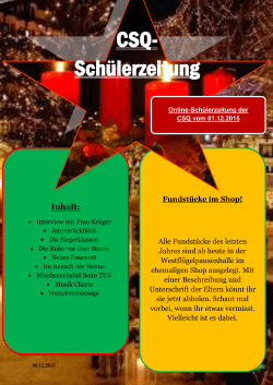 s Schuelerzeitung vom 08.12.2015 - Comenius