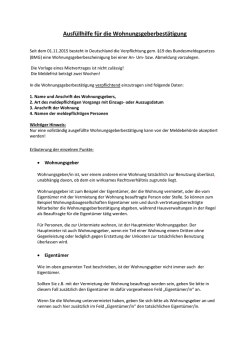 Ausfüllhilfe für die Wohnungsgeberbestätigung