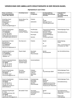 verzeichnis der ambulante ergotherapie in der region basel