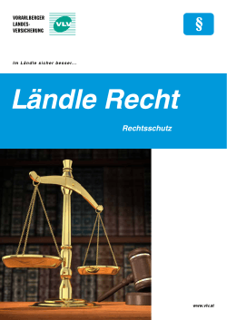 Prospekt Rechtsschutz - VLV / Vorarlberger Landes
