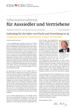 Informationsdienst f&uuml;r Aussiedler und Vertriebene, Ausgabe 86