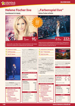 Helene Fischer live &bdquo;Farbenspiel live&ldquo; - vianova