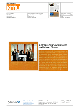 Entrepreneur Award geht an Helene Blumer - HEG-FR