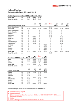 Helene Fischer. Fahrplan Hinfahrt, 23. Juni 2015