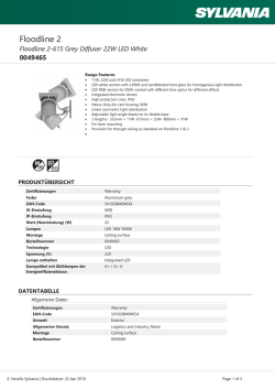 Floodline 2-615 Grey Diffuser 22W LED White