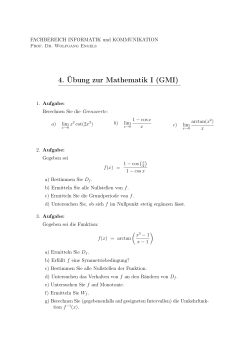 4. Übung zur Mathematik I (GMI)