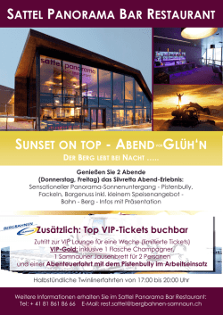 sunset on top - abend glüh`n sattel panorama bar restaurant