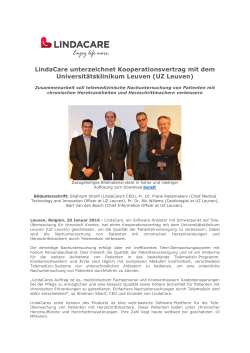 LindaCare unterzeichnet Kooperationsvertrag mit dem
