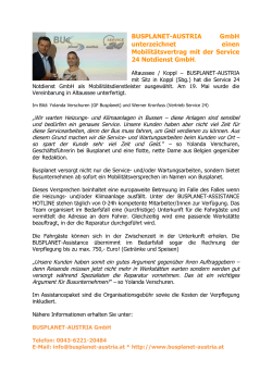 BUSPLANET-AUSTRIA GmbH unterzeichnet