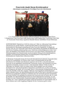Feuerwehr dankt ihrem Kreisbrandrat
