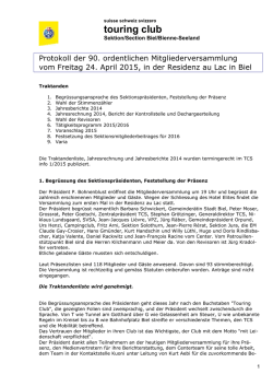 Mitgliederversammlung 24.4.15