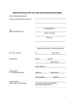 arbeitsvertrag für taxi- bzw. mietwagenfahrer/innen