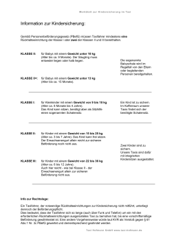 Information zur Kindersicherung