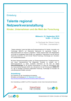 Talente regional Netzwerkveranstaltung