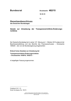 Drucksache 482/15