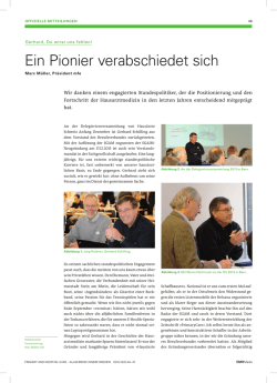 Ein Pionier verabschiedet sich