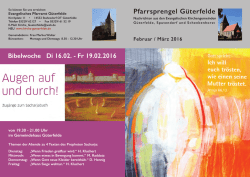 Gemeindebrief Februar / März 2016