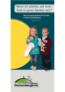 Info-Flyer: "Kindertagesbetreuung"
