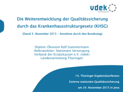 Das Krankenhausstrukturgesetz