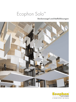 Ecophon Solo – Deckensegel und Baffellösungen