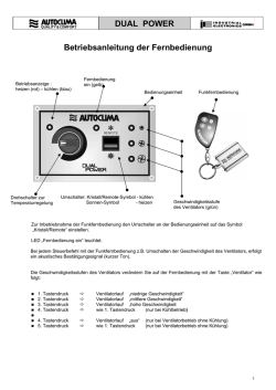 Dual Power Bedienungsanleitung Fernbedienung