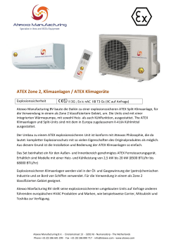 ATEX Zone 2, Klimaanlagen / ATEX Klimageräte