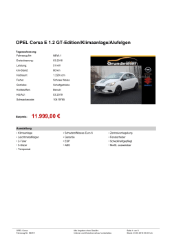 OPEL Corsa E 1.2 GT-Edition/Klimaanlage/Alufelgen