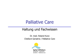 Palliative Care in der Schweiz und im übrigen Westeuropa