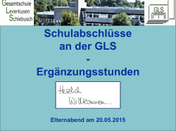 Schulabschlüsse an der GLS - der Gesamtschule Leverkusen