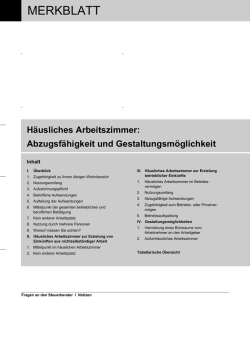 H&auml;usliches Arbeitszimmer
