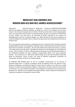 mixology bar awards 2016: widder bar als bar des jahres