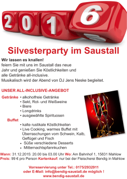 Silvesterparty im Saustall