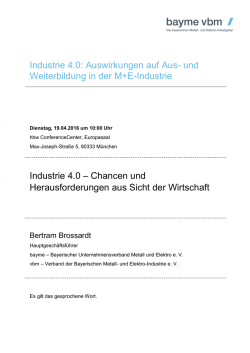 Industrie 4.0: Auswirkungen auf Aus