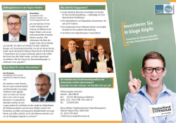 Investieren Sie in kluge K&ouml;pfe