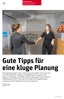 Gute Tipps f&uuml;r eine kluge Planung