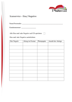 Scanservice – Dias/ Negative