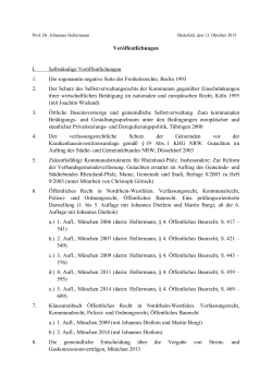 Publikationen (Stand 13-10-15) - Fakultät für Rechtswissenschaft