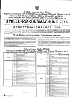 stellungskundmachung 2016 - Marktgemeinde Nussdorf