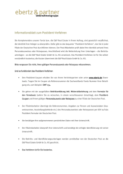 InfoBlatt zum POSTIDENT