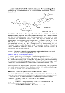 Aescin (Arbeitsvorschrift zur Isolierung aus Ro&szlig;kastanienpulver)