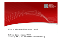 IDD- Niemand ist eine Insel (1 WBP/ 45 Minuten)