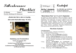 Pfarrblatt September