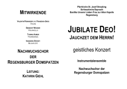 Programm - Regensburger Domspatzen